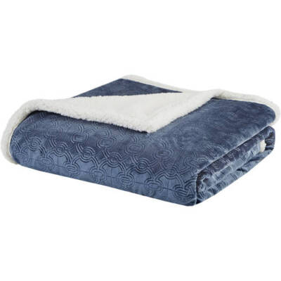 Madison Park Elma Oversized Textured Plush Throw 60x70-image