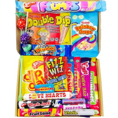 Large Retro Sweet Box - 20pcs Sharing Hamper Valentines Birthday & Lockdown Gift-image