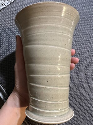 C. Brothers Ribbed Studio Pottery Vase-image