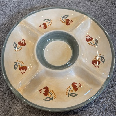 LARGE TUSCANY HAND PAINTED PLATTER ,-CHIP & DIP 15