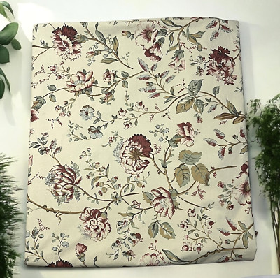 Pottery Barn Queen Duvet Cover 88 x 100 Floral Botanical Cotton Vines READ-image