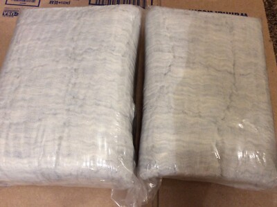 Pottery Barn 2 Cloud Linen Cotton Handcrafted Euro Quilted Shams Chambray Blue-image