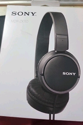 Sony MDR-ZX110 Stereo Headphones Loud and Clear Sound Quality - Black-image