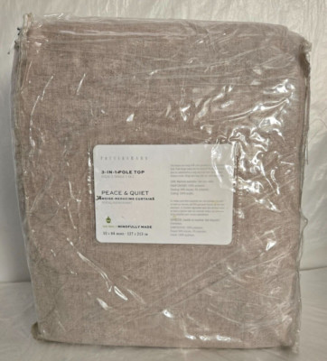 Pottery Barn 3-in-1 Pole Top Peace & Quiet Noise-Reducing 3-Curtain 50