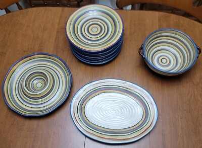 Tabletop Galleries Los Colores 7 Piece Dinnerware Dip Set by set or sub sets-image