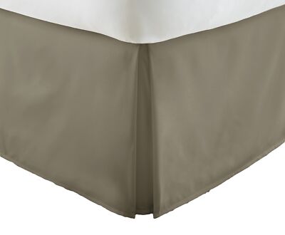 BLL-BEDSKIRT-FUBLL-Taupe Premium Pleated Bed Skirt Full Taupe-image
