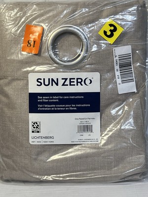 Sun Zero Columbia Thermal Insulated 100% Blackout Grommet Curtain Single Panel-image