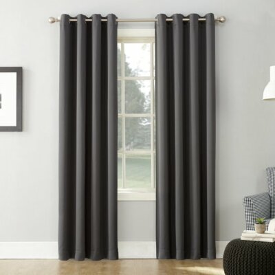 Sun Zero Nolan Energy Saving Blackout Grommet Curtain Panel 54