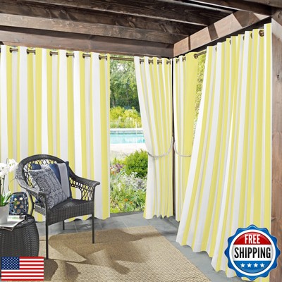 Sun Zero Valencia 2-Pack Cabana Stripe Indoor/Outdoor UV Protectant Energy Ef-image