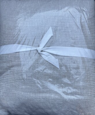 Pottery Barn European Flax Linen Waffle Duvet Cover - King/Cal - Flax - NEW-image