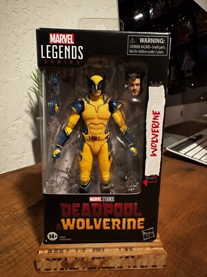 Marvel Legends Deadpool and Wolverine Hugh Jackman Yellow Suit Wolverine In Hand-image