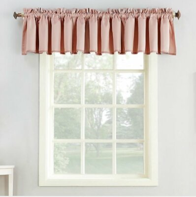 Sun Zero Bella Rod Pocket Room Darkening Window Valance in Blush-image