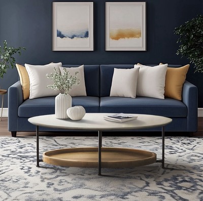 Madison Park Beaumont White / Natural Coffee Table-image