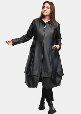 Kekoo balloon hitched A line  zip up LINED coat size L/XL-image