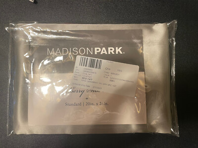Madison Park Casual Mulberry Silk Pillowcase With Grey Finish MP21-7477-image
