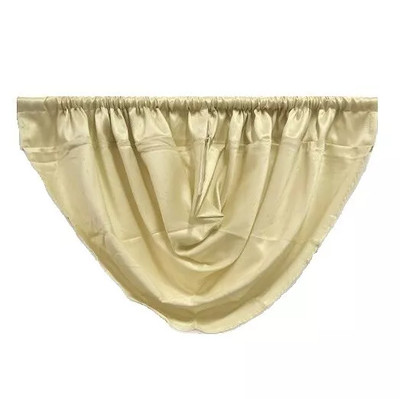 Sun Zero Antique Satin Waterfall Valance in Ivory 36