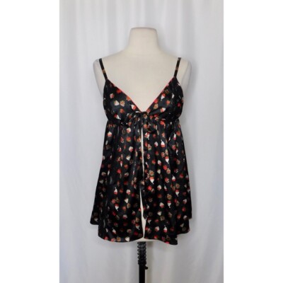 VICTORIA’S SECRET Black Satin Chocolate Dipped Strawberries Strawberry Large-image