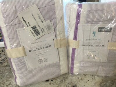 NEW Pottery Barn Bailey Ruffle standard shams s/2 -NIP-image