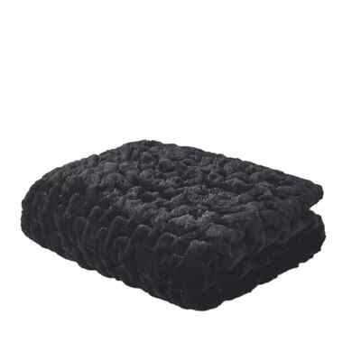 Madison Park Ruched Reversible Faux-Fur Throw, 50