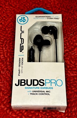 JLAB JBuds Pro Signature Earbuds Universal Mic And Music Control Black ~ NEW-image