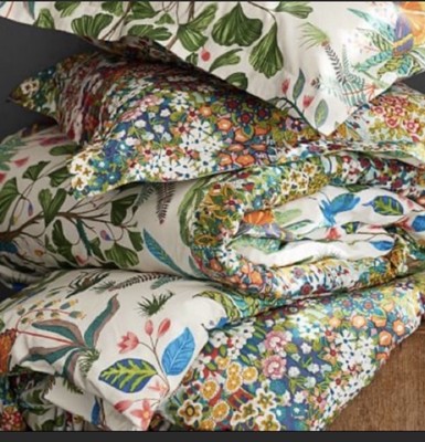 Pottery barn Evie King Duvet, 2-King Shams, Table Runner, Pillow Cover, Euro-image