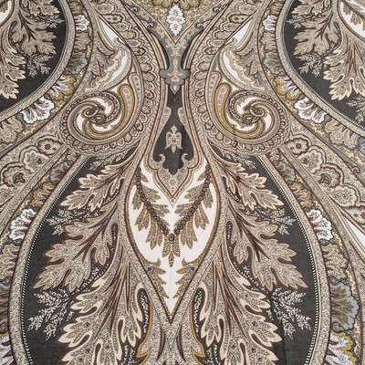 Pottery Barn Anton Paisley Queen Duvet/2 Standard Shams Gray Organic Cotton -image