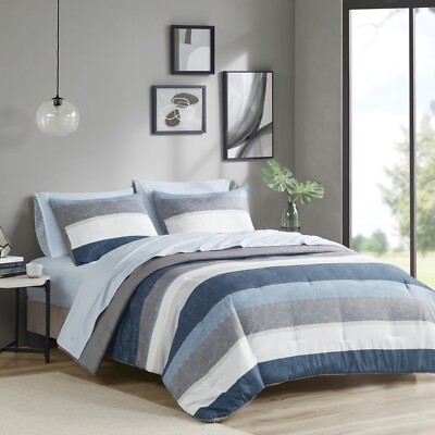 Madison Park Essentials Comforter Set with Bed Sheets Twin Full Queen King Size-image