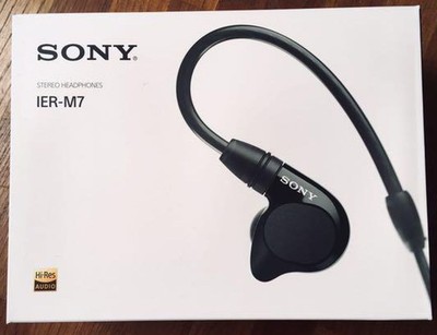 SONY Stereo Earphone IER-M7 Black Headphones Free Shipping w/Tracking# New Japan-image