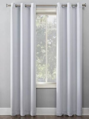 Sun Zero CURTAIN BLACKOUT PANEL Grommet Top Dove White Energy Saving 54