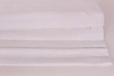 Pottery Barn Emery linen cordless Roman shade, white, 32x48 (light filtering)-image