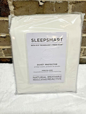 Pottery Barn Sleepsmart 37.5 Technology Temp Regulating Duvet Protector New-image