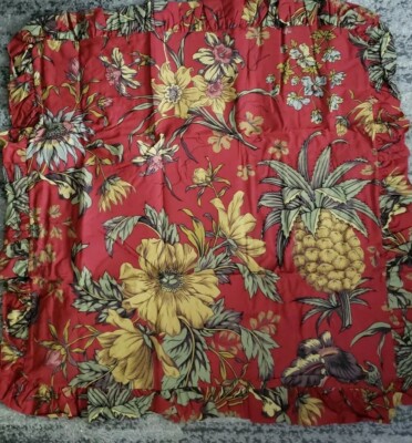 Pottery Barn Corday Floral Sham Euro 26x26 Red Organic 100% cotton msrp $39.50-image