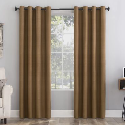 Sun Zero Columbia Thermal Insulated 100% Blackout Grommet Curtain Single Panel-image