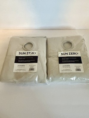 SUN ZERO (2 PACK) NOLAN ENERGY EFFICIENT BLACKOUT GROMMET PANEL, PEARL 40