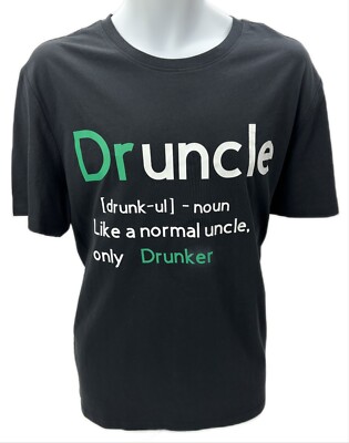 Large T Shirt Black Druncle Normal Uncle Only Drunker-image