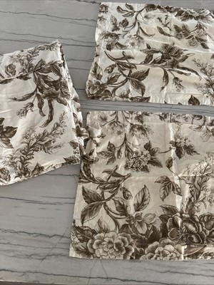 Pottery Barn Pippa Floral  Duvet Cover Full Queen & 2 Std Shams Linen Cotton-image