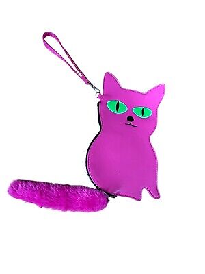 Third Drawer Down Studio Pink Cat-Shaped Wristlet by David Shrigley-image