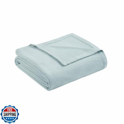 Madison Park Liquid Cotton Luxury Blanket Premium Soft Cozy 100% Ring Spun Co-image