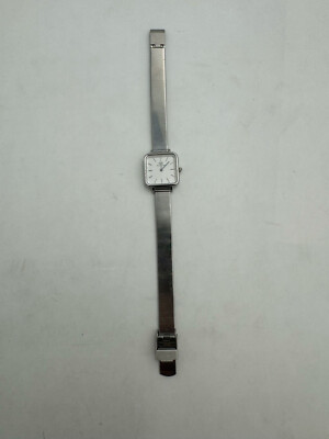 Daniel Wellington Quadro Studio Sterling Square Watch, Mesh Bracelet - White-image