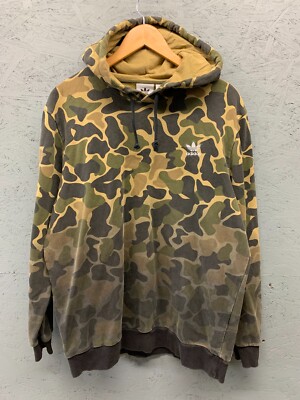 Adidas Camo Fade Hoodie Dip Dye Hooded Sweatshirt Men's Size Large-image