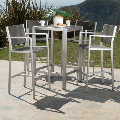 Outdoor Aluminum 5 Piece Bar Set-image