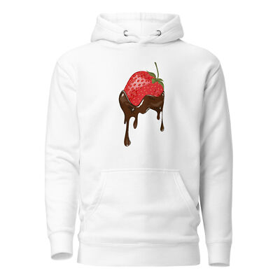 Chocolate dipped Strawberries Unisex Hoodie Full Watercolor -image