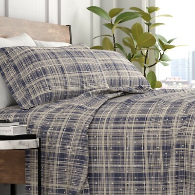 Kaycie Gray Fashion Collection 4 Piece Ultra Soft Polka Dot Bed Sheet Set-image