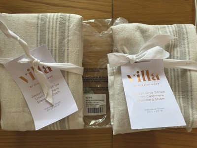 Pottery Barn Caprina Linen Cashmere Striped Shams-2 STD / Villa Home Gray Stripe-image