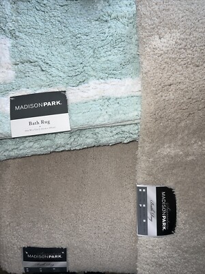 Madison Park Signature Marshmallow Contour, Evan Tufted Cotton Bath Rug,-image