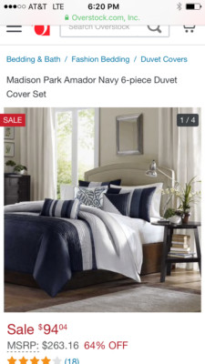 Madison Park Amador Navy 6-piece Queen Duvet Cover set-image
