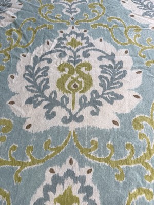 Pottery Barn Joyce Ikat Duvet Cover Cotton Linen Blend Full Queen Boho & 2 Shams-image