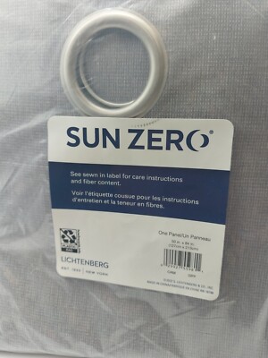 Sun Zero Panel Curtain Grommet 50in x 84in Gray-image