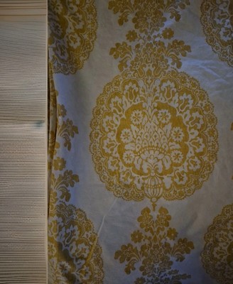 Pottery Barn Linen/Cotton Matine Toile Duvet Cover Yellow Full/Queen -image