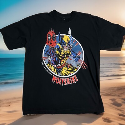 Wolverine Vs Deadpool Circular Portrait T Shirt -image